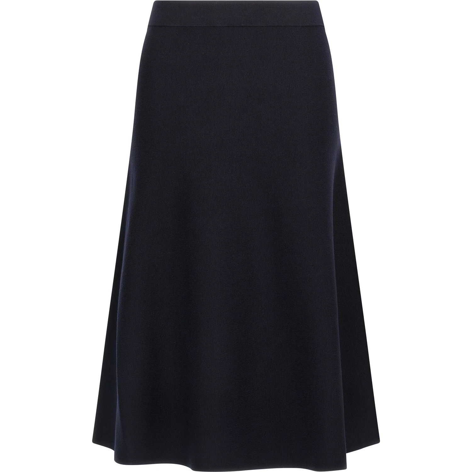 Blue Viscose Midi Skirt