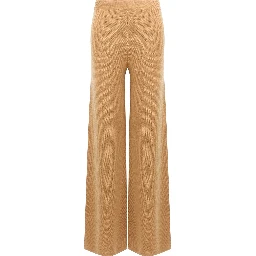 Brown Wool Casual Pants