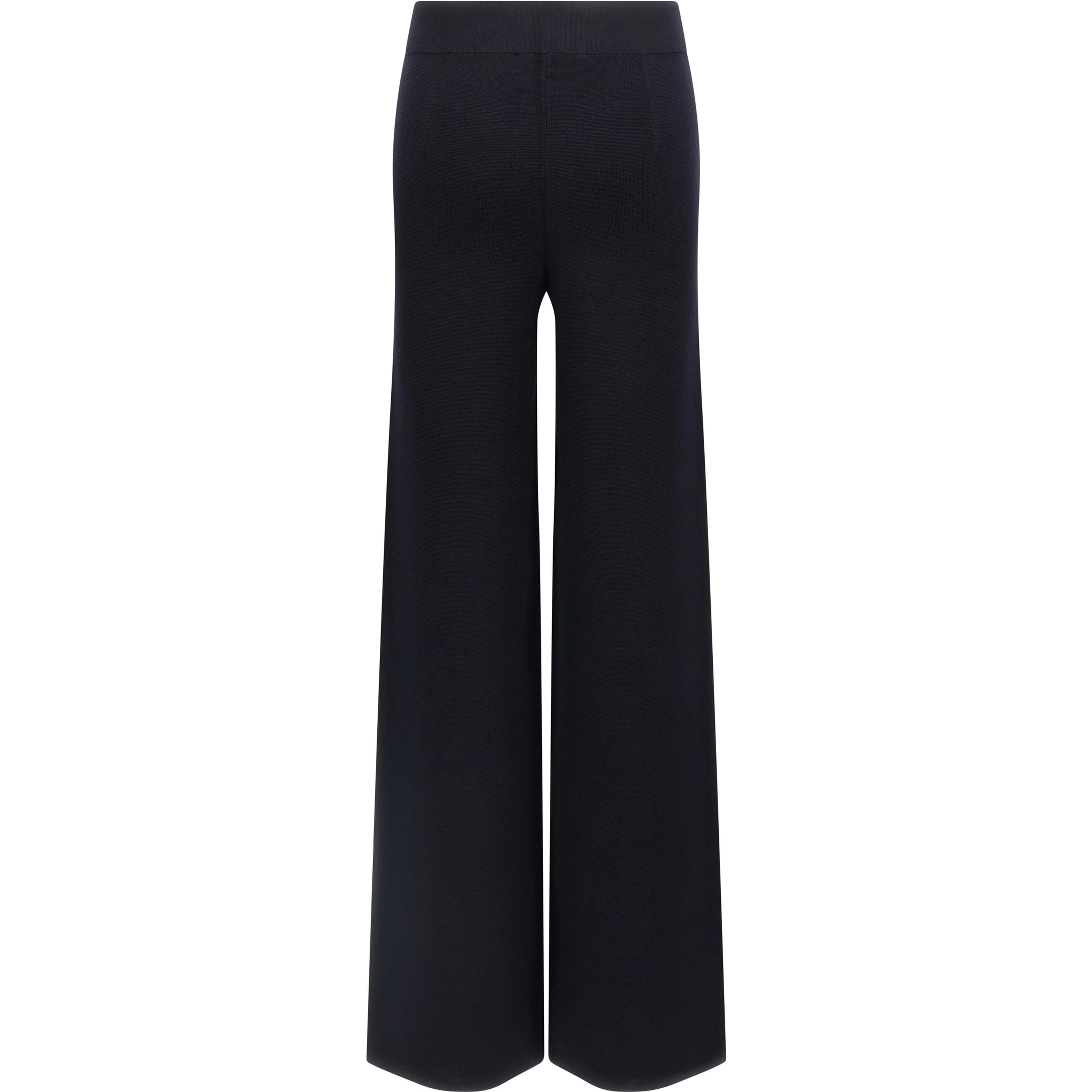 Blue Viscose Casual Pants