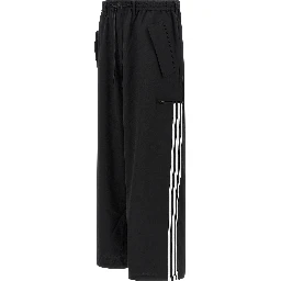 Black Polyester Casual Pants