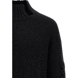 Black Wool Cardigan
