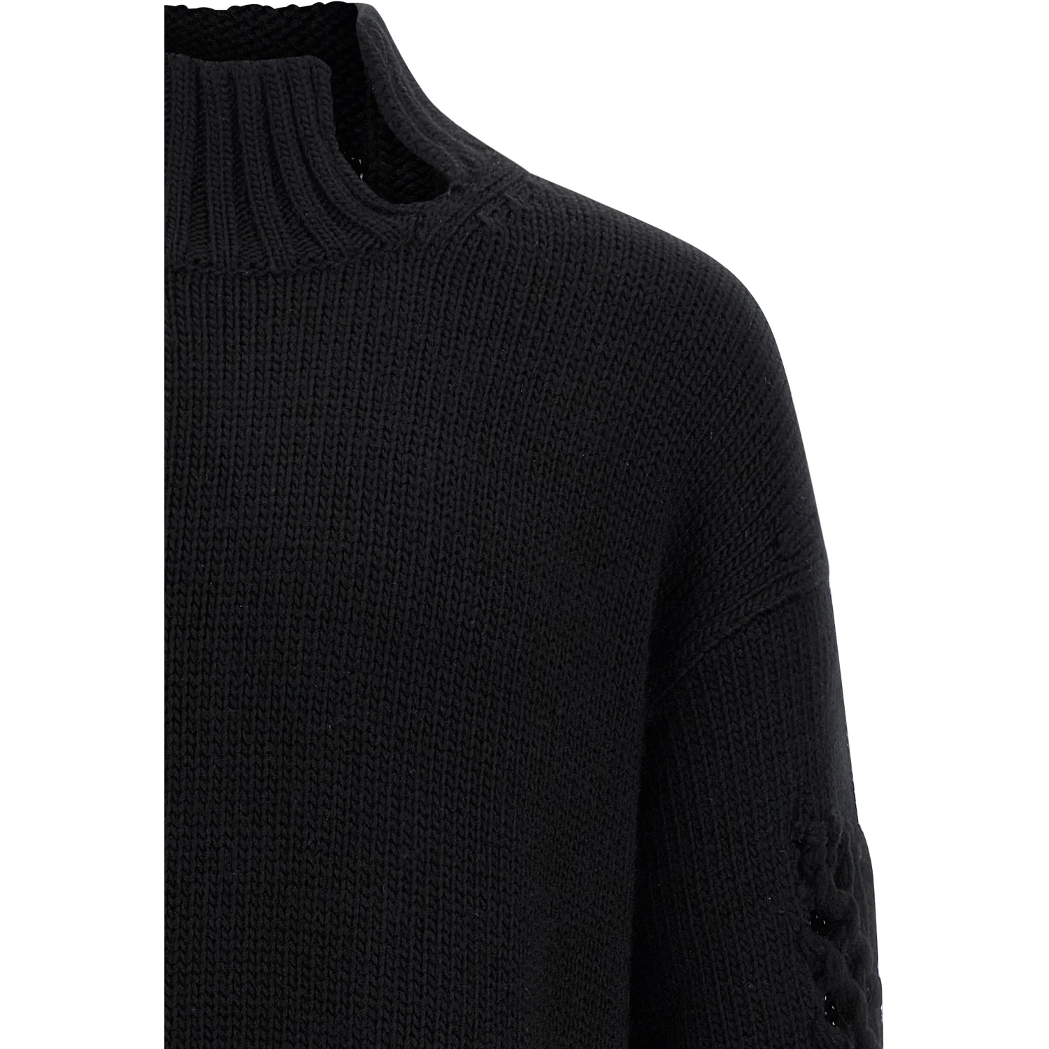 Black Wool Cardigan