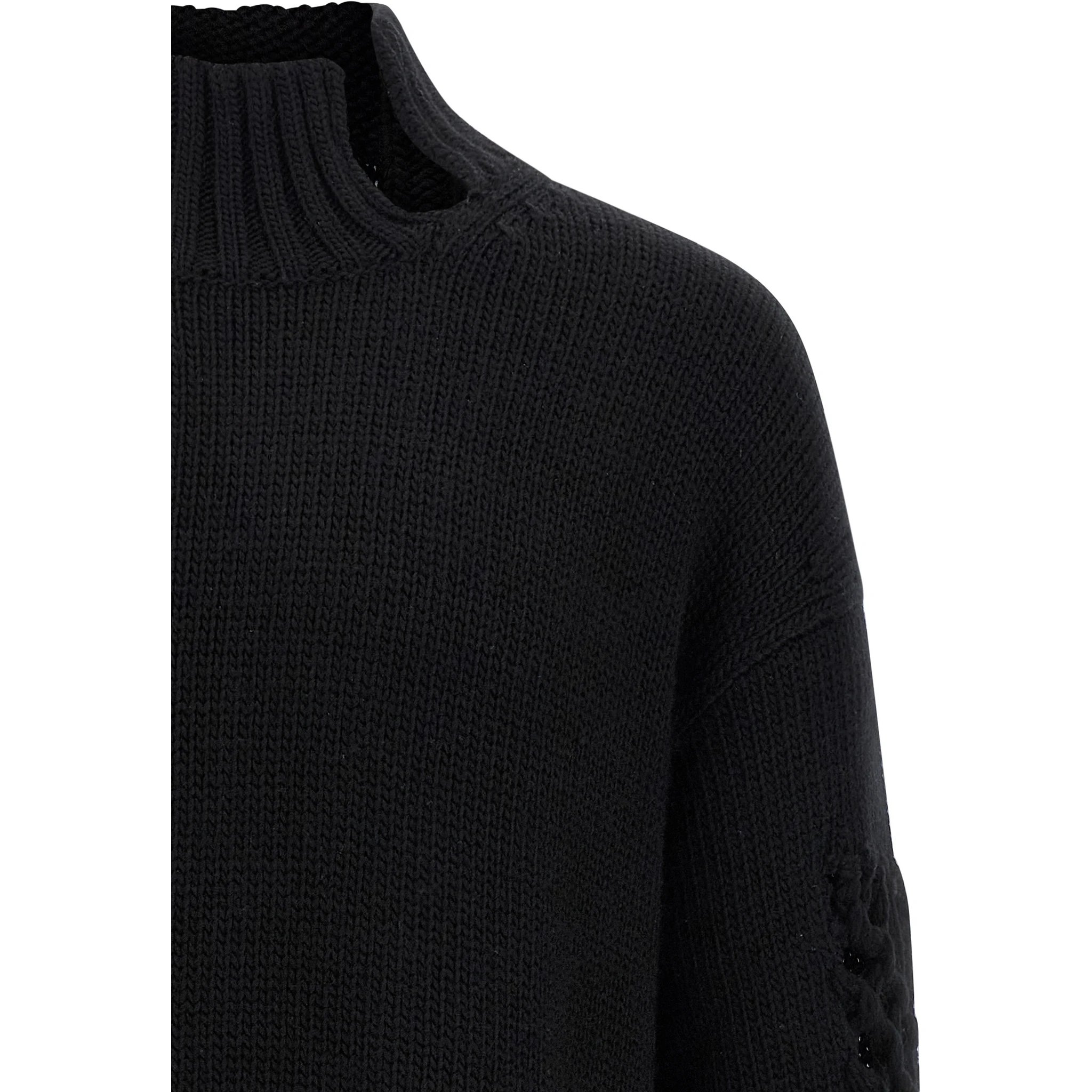 Black Wool Cardigan