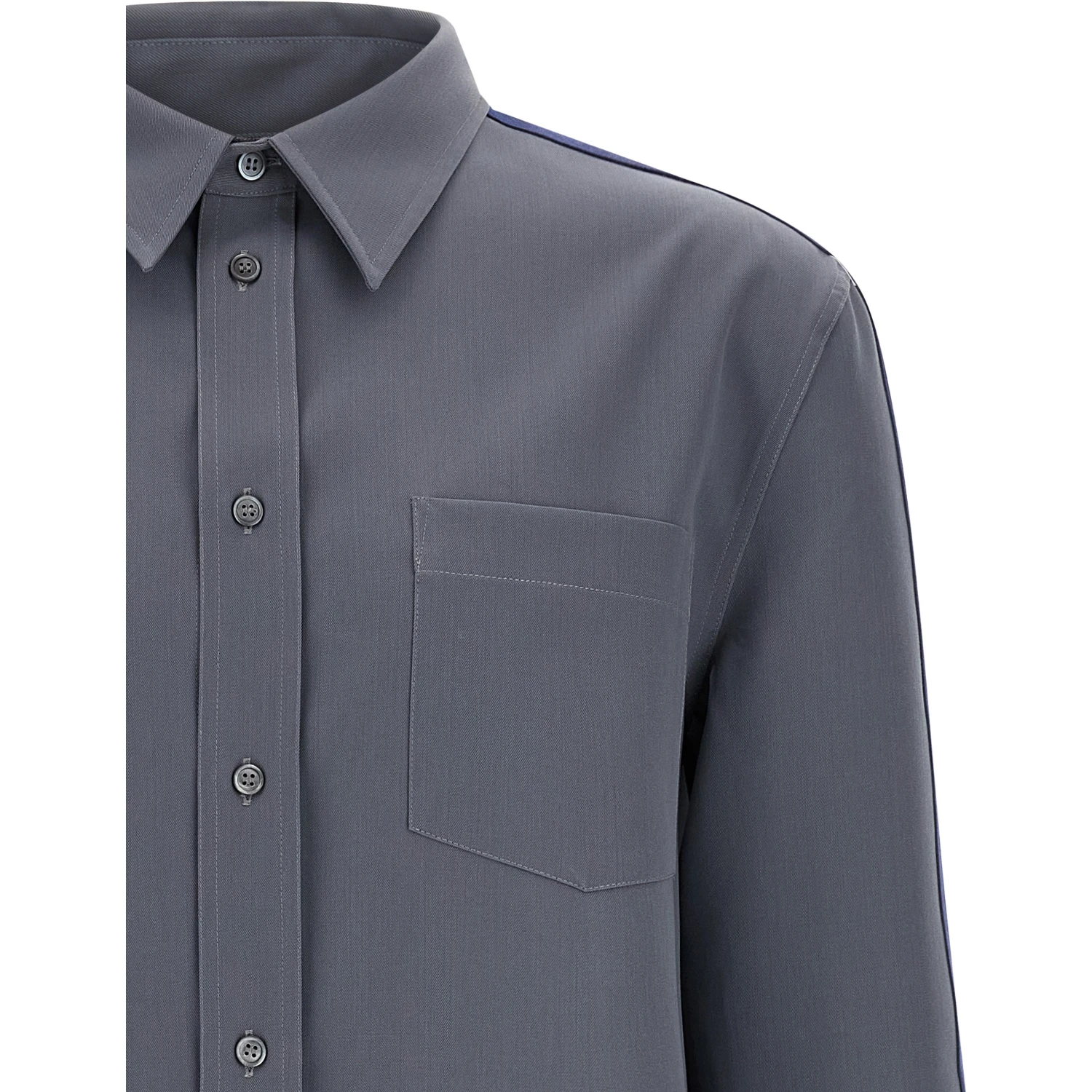 Gray Virgin Wool Blouse