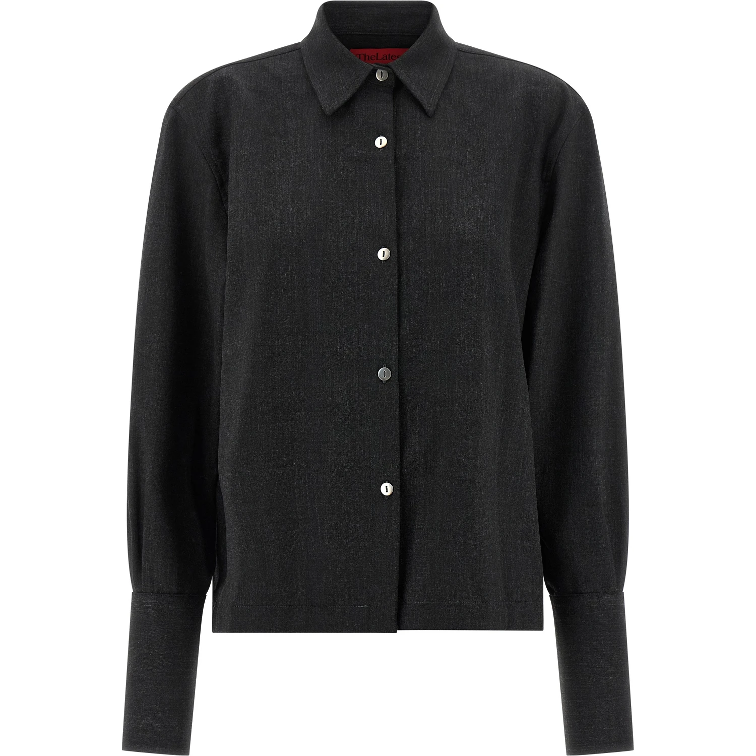 Gray Polyester Blouse
