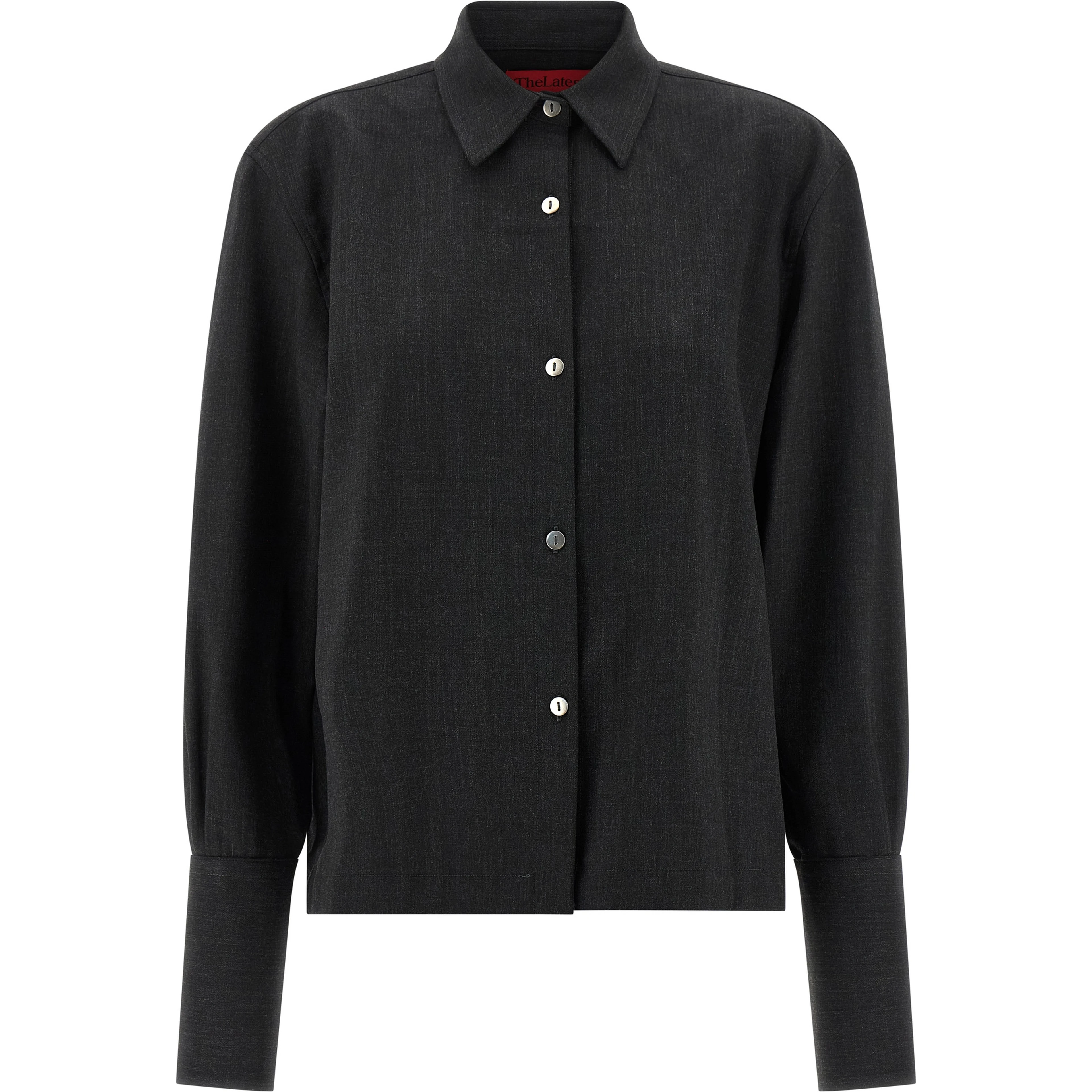 Gray Polyester Blouse