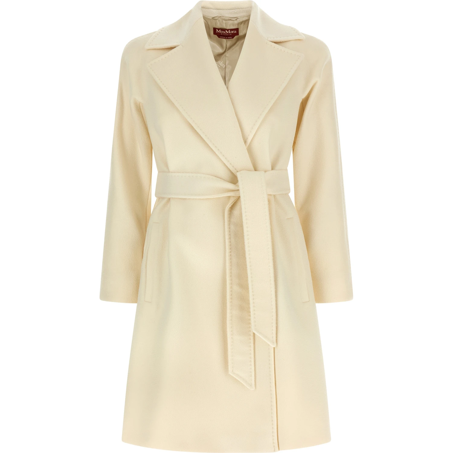 White Virgin Wool Coat