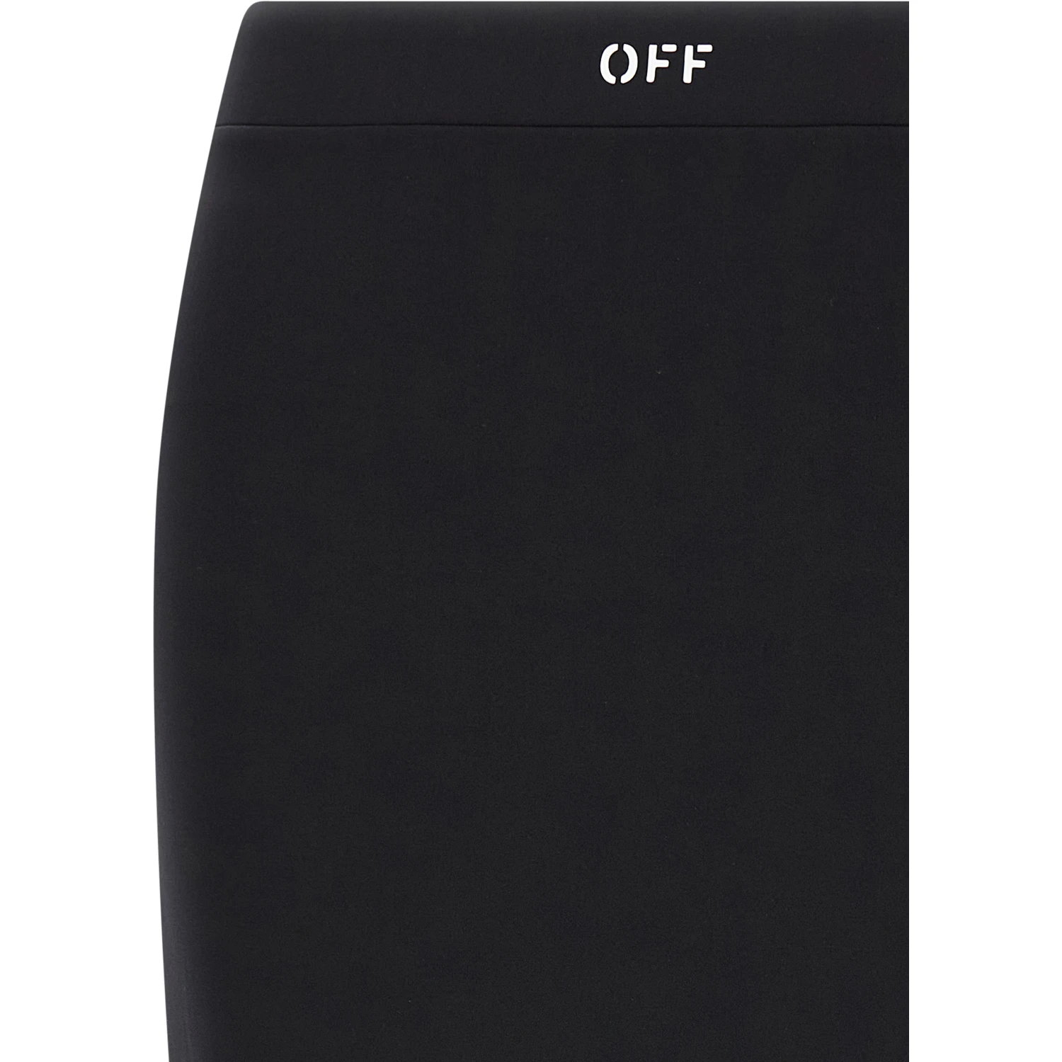 Black Polyamide Midi Skirt