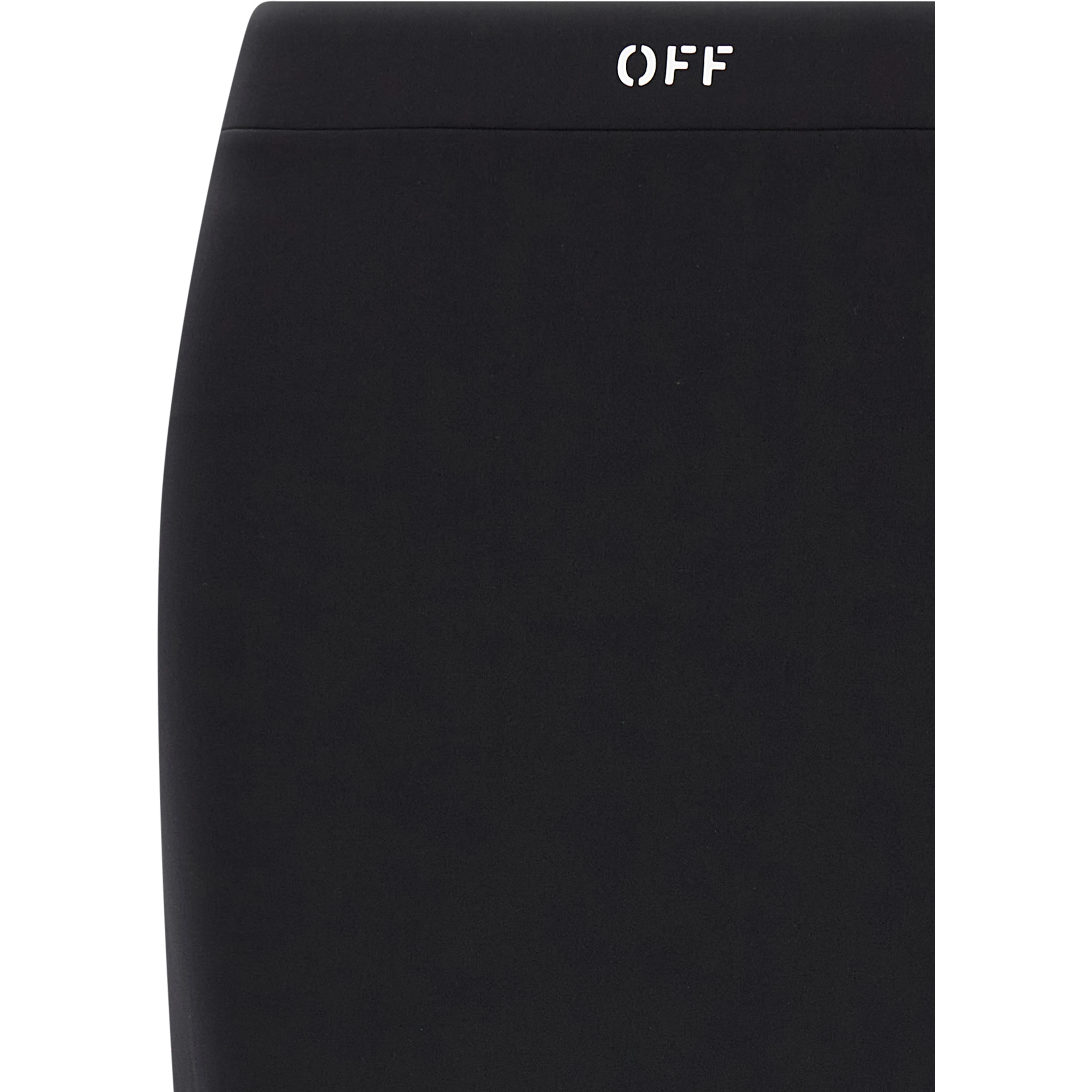 Black Polyamide Midi Skirt