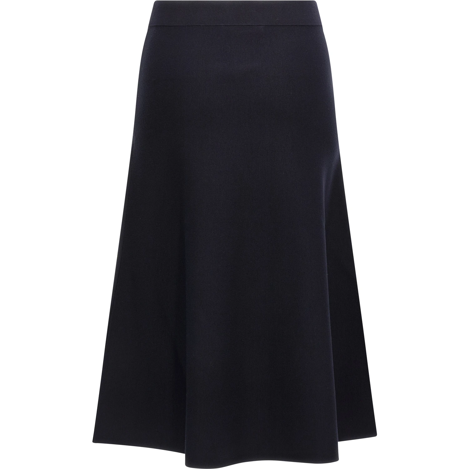 Blue Viscose Midi Skirt