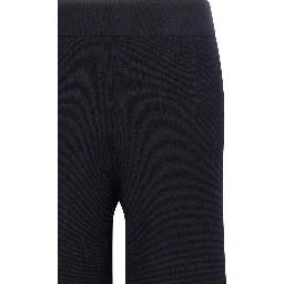 Blue Viscose Casual Pants