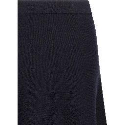 Blue Viscose Midi Skirt