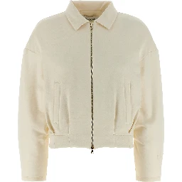 White Silk Sweatshirt