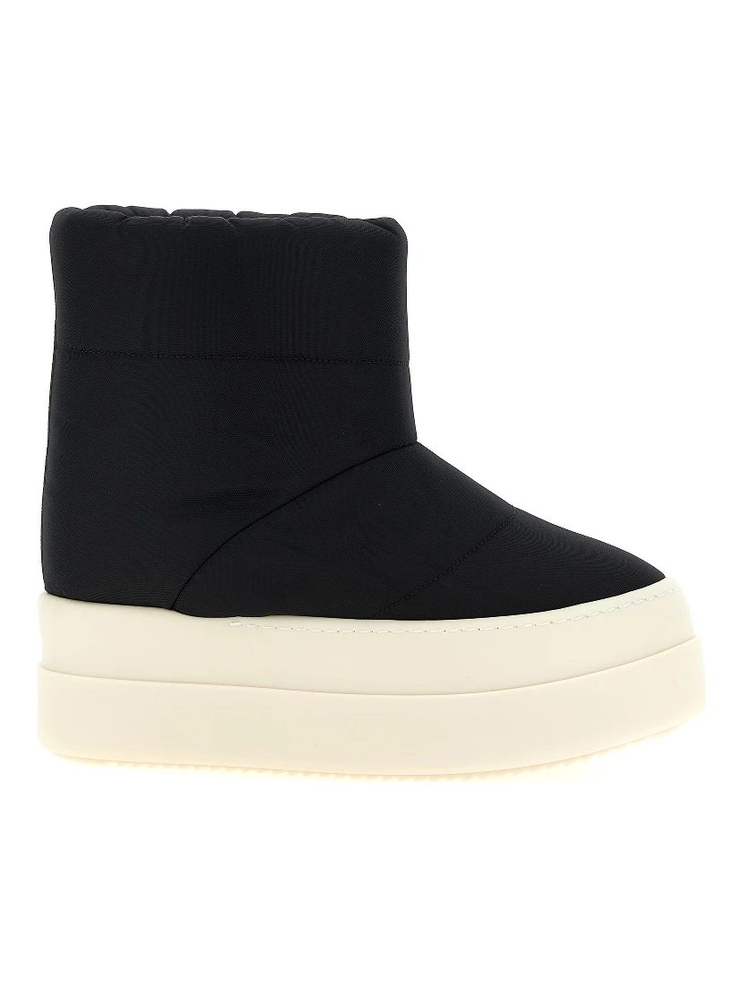 Bicolor Nylon Ankle Boots