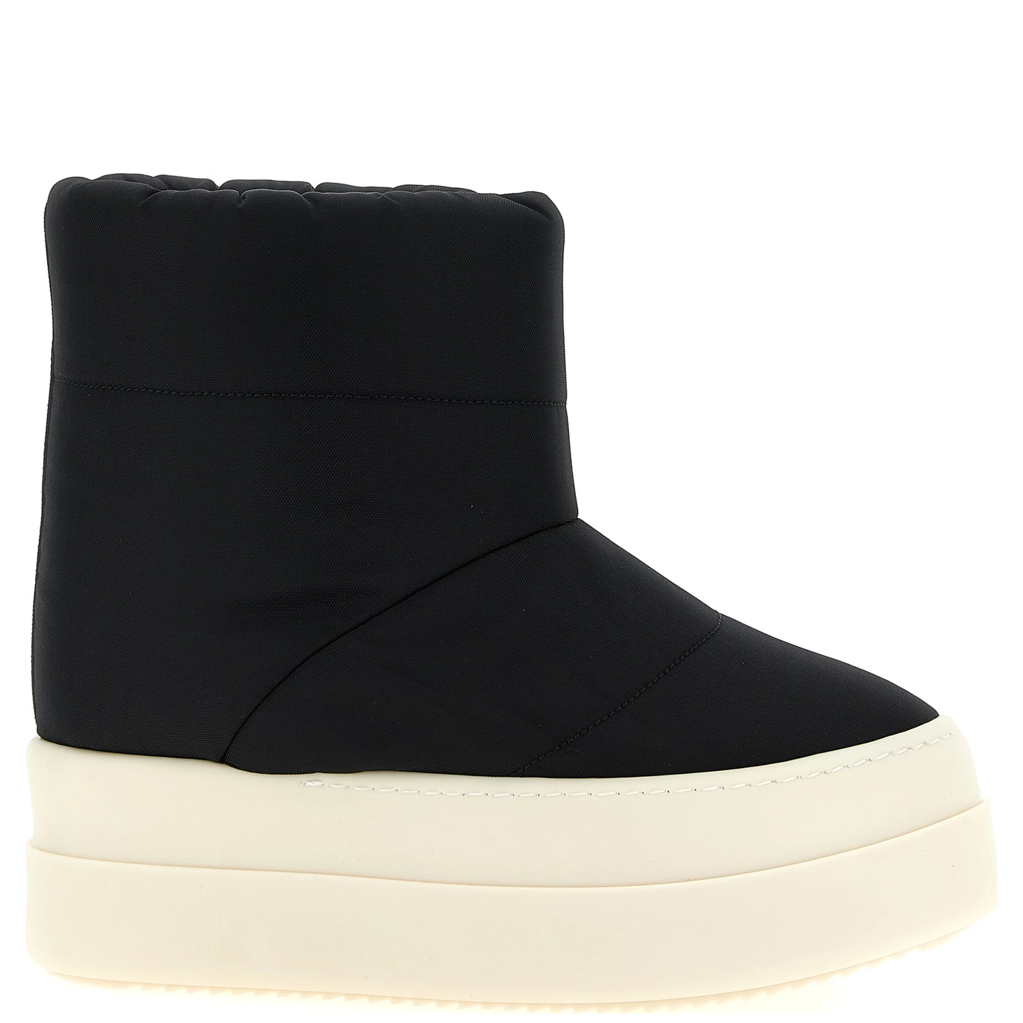 Bicolor Nylon Ankle Boots
