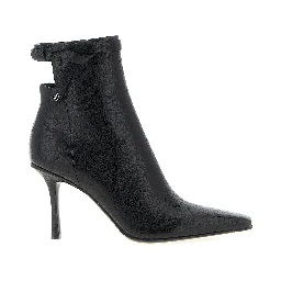 Black Leather Ankle Boots