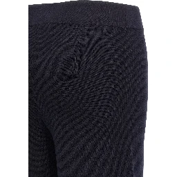 Blue Viscose Casual Pants