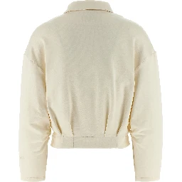 White Silk Sweatshirt