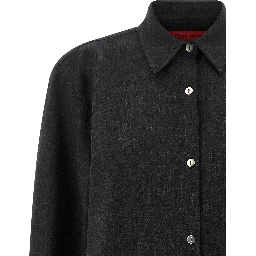 Gray Polyester Blouse
