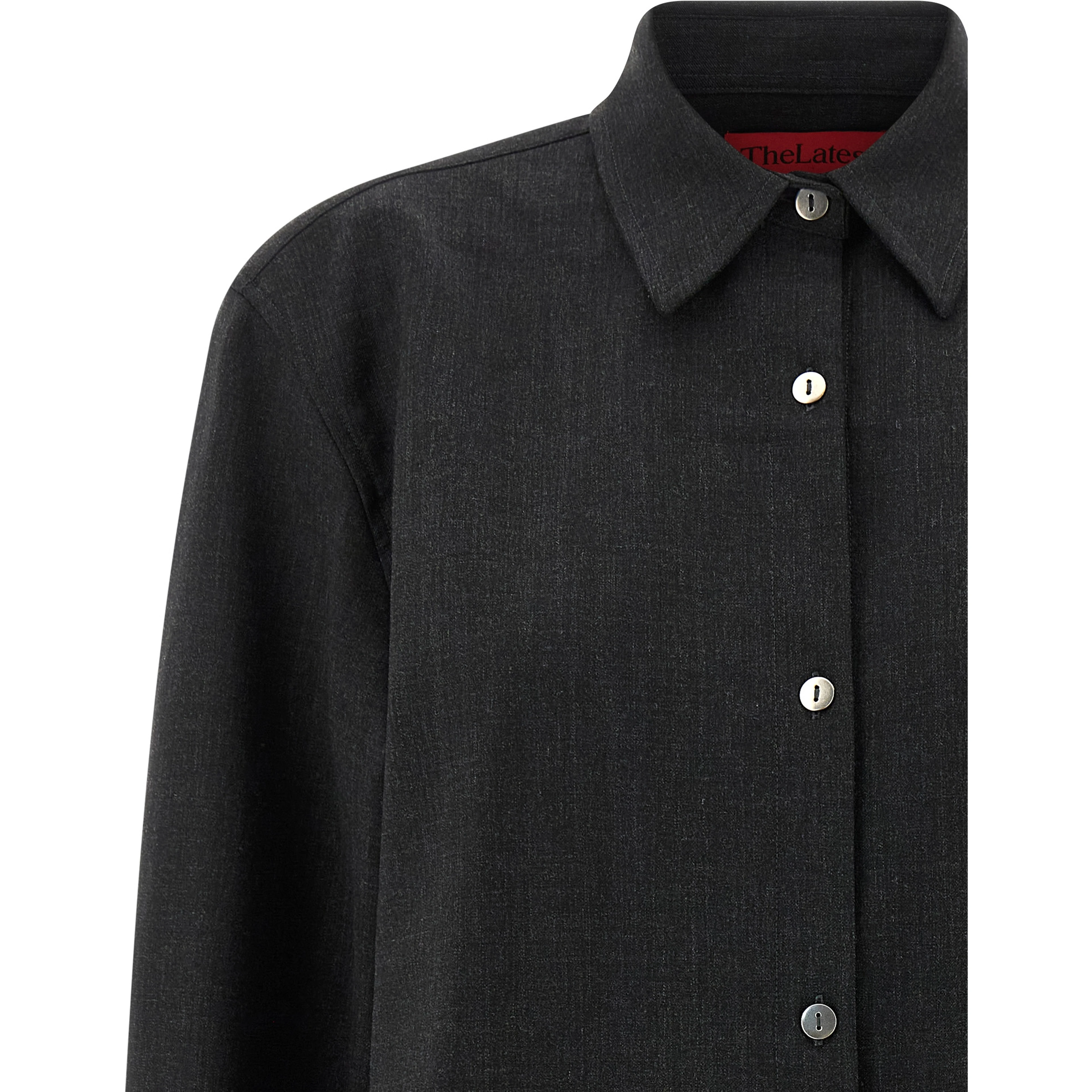 Gray Polyester Blouse