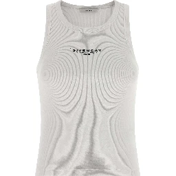 White Cotton Sleeveles T-Shirt