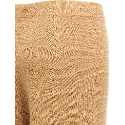Brown Wool Casual Pants