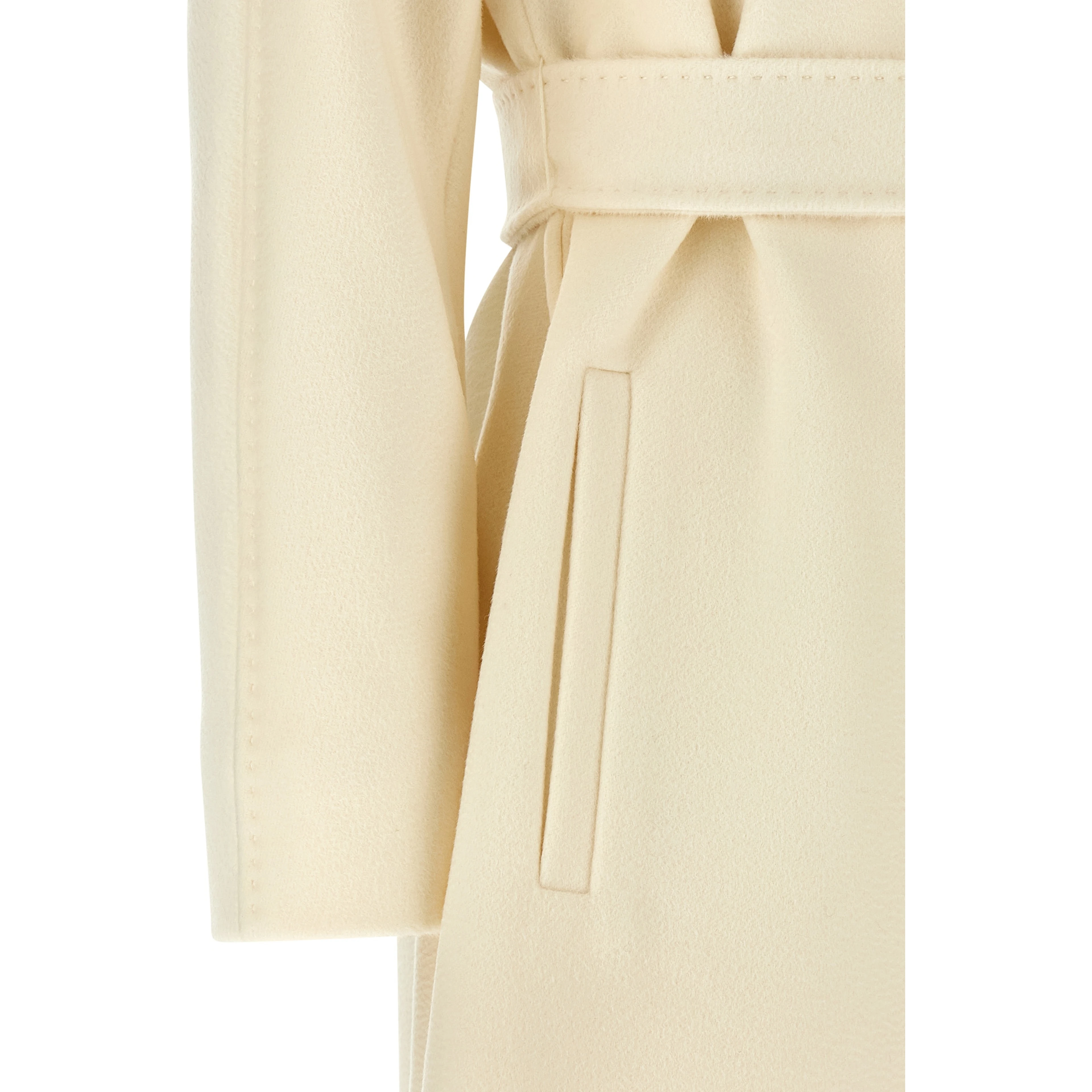 White Virgin Wool Coat