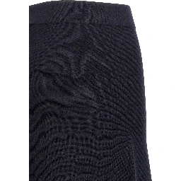 Blue Viscose Midi Skirt