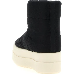 Bicolor Nylon Ankle Boots