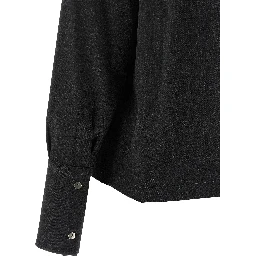 Gray Polyester Blouse
