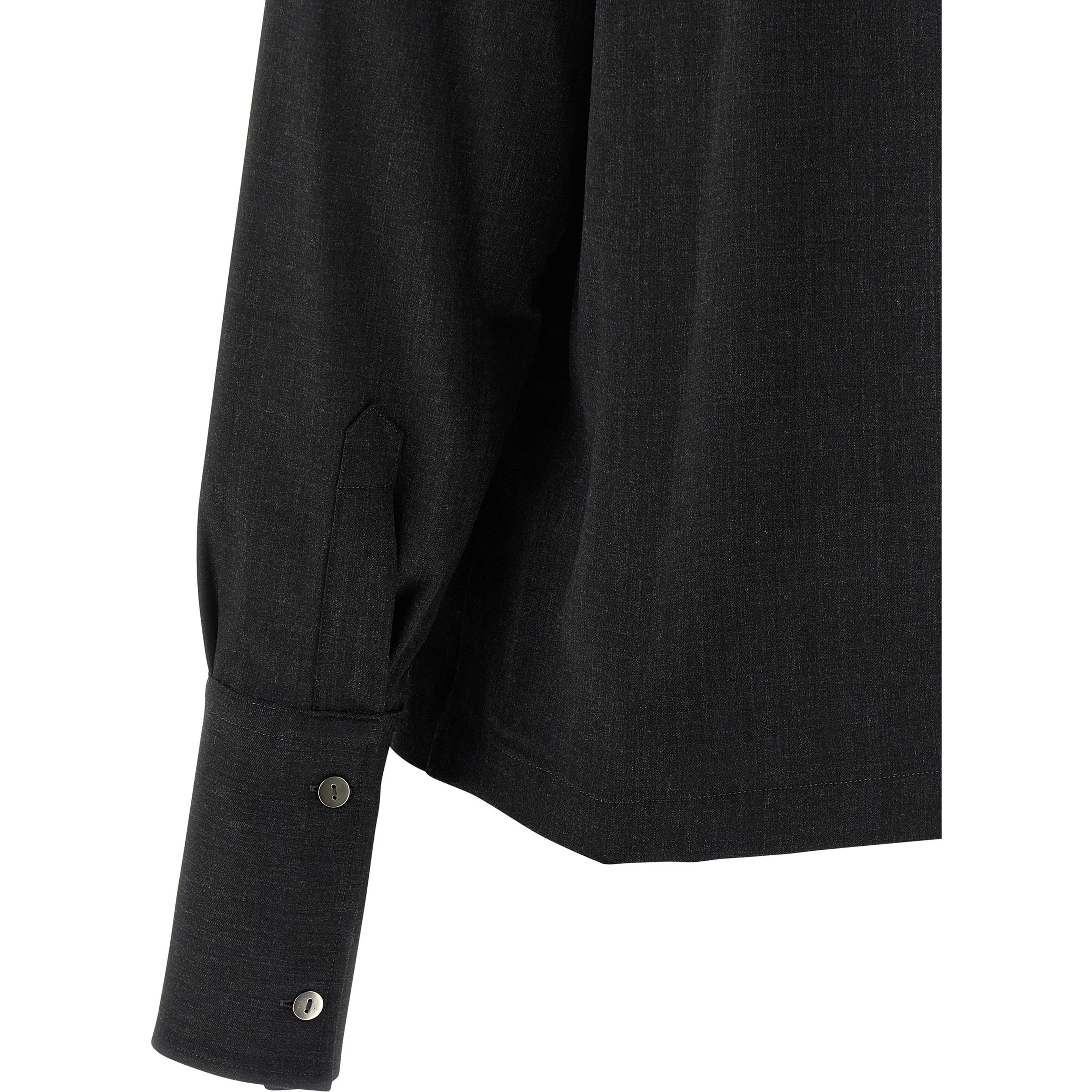 Gray Polyester Blouse