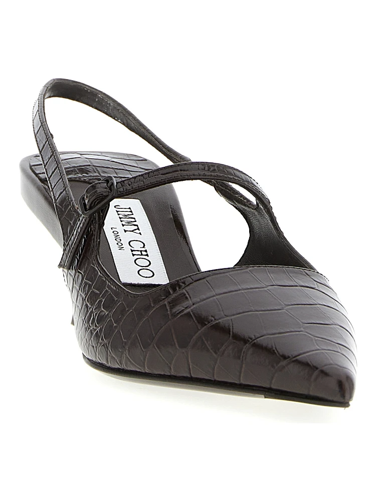 Brown Leather Mid Heel Pumps alternative