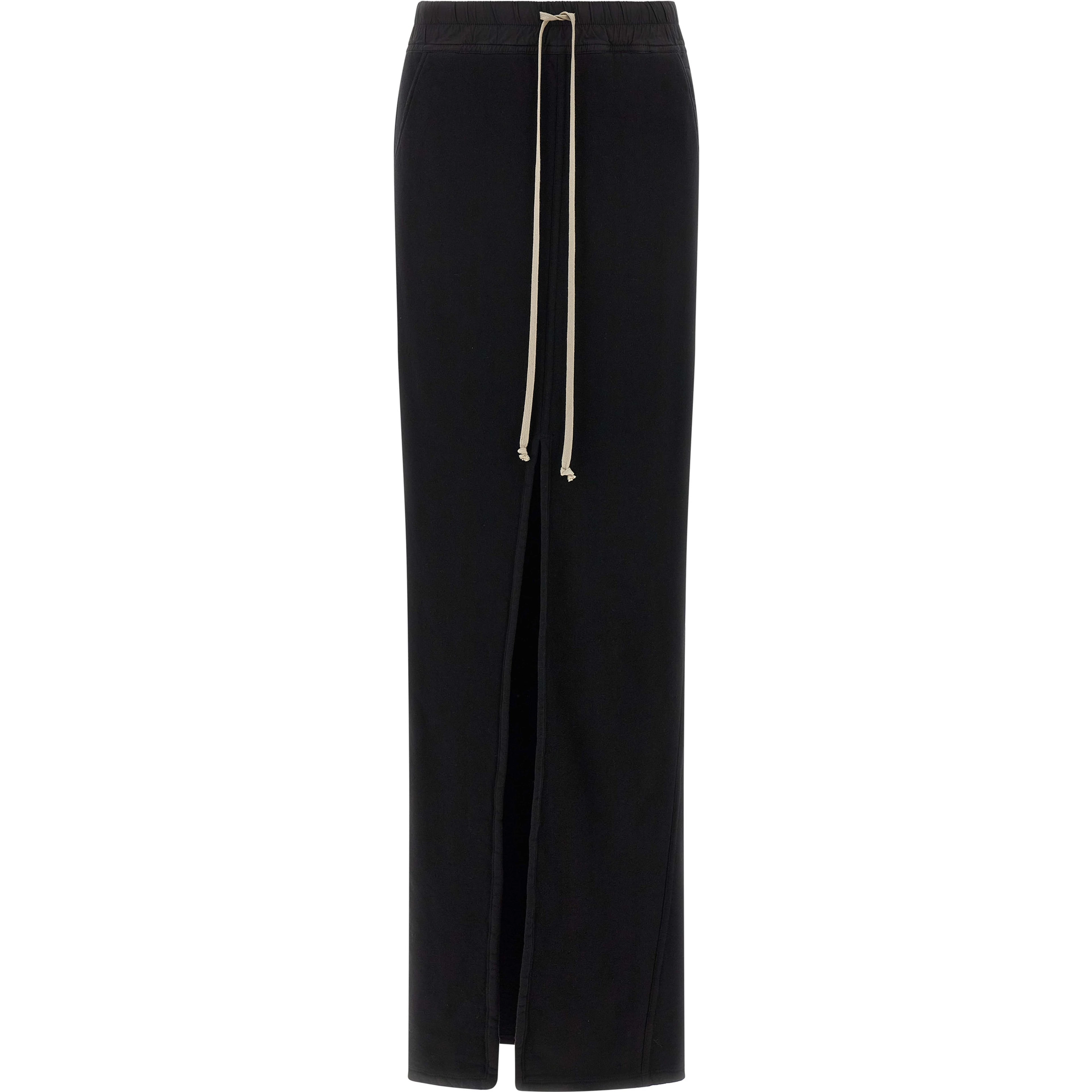 Black Cotton Mini Skirt