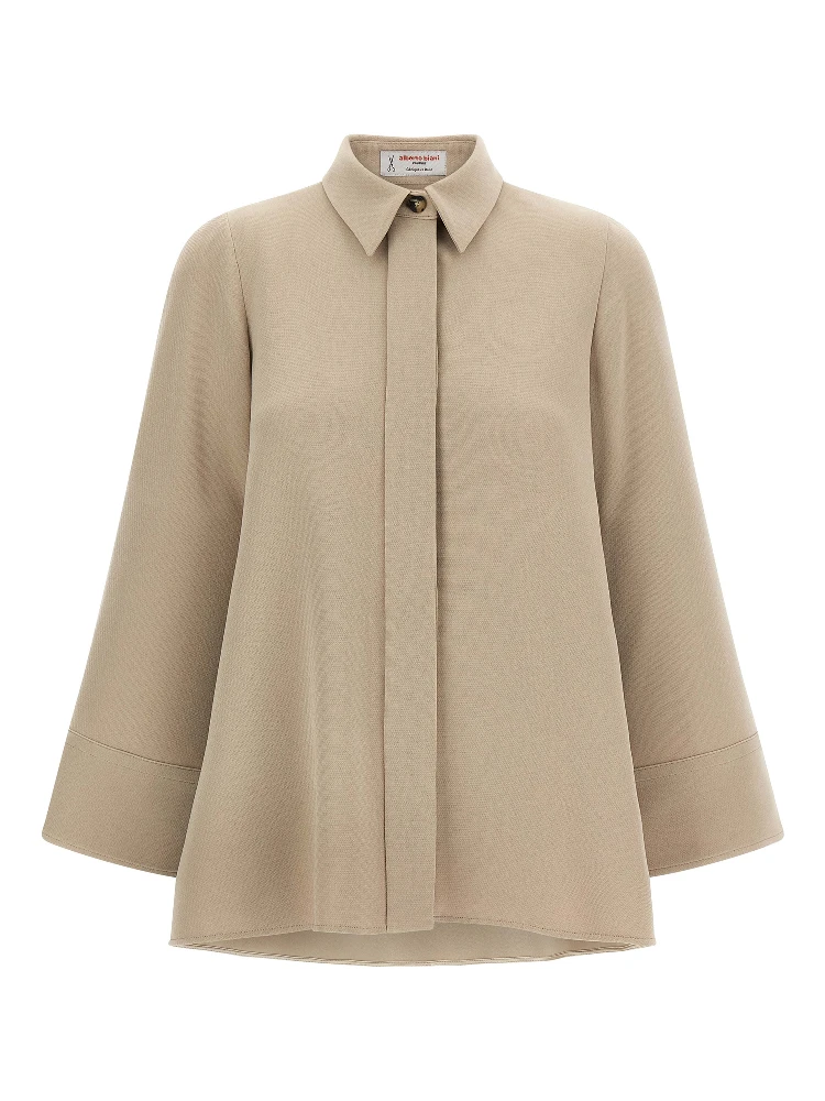 Beige Triacetate Blouse
