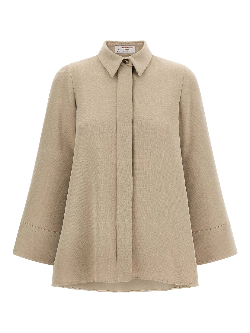 Beige Triacetate Blouse