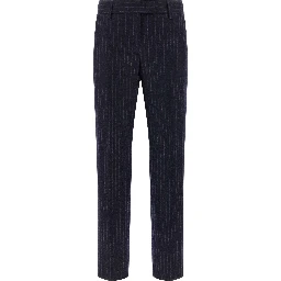 Blue Virgin Wool Dress Pants