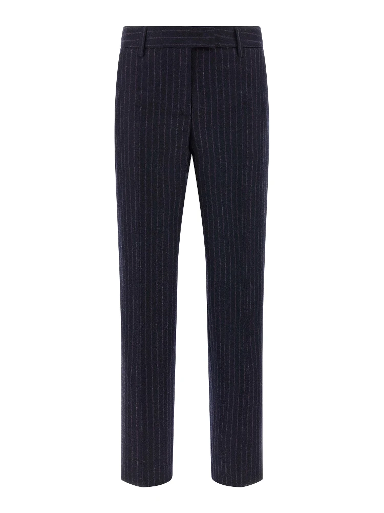 Blue Virgin Wool Dress Pants