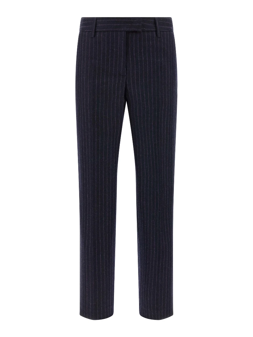 Blue Virgin Wool Dress Pants