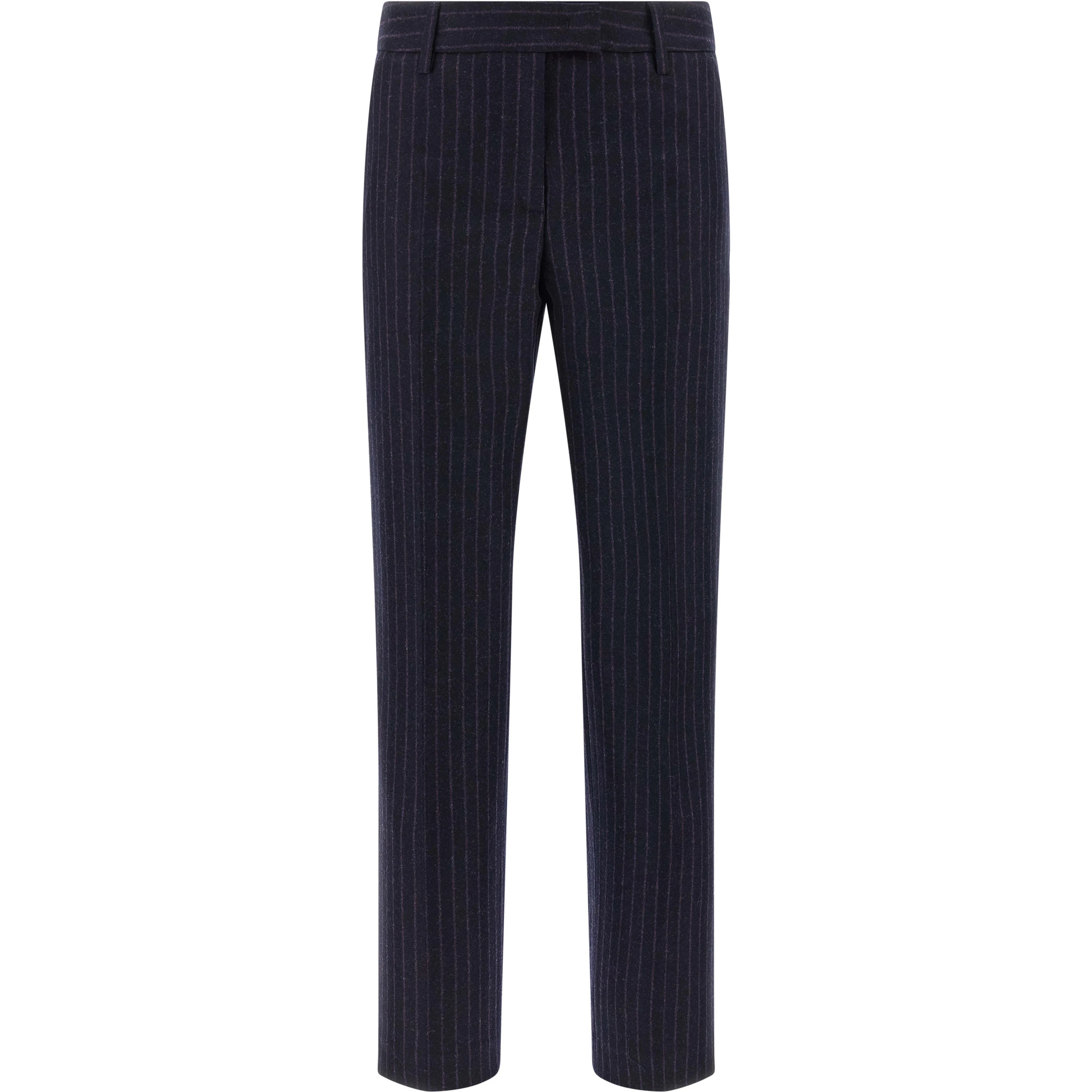 Blue Virgin Wool Dress Pants