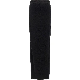 Black Cotton Mini Skirt
