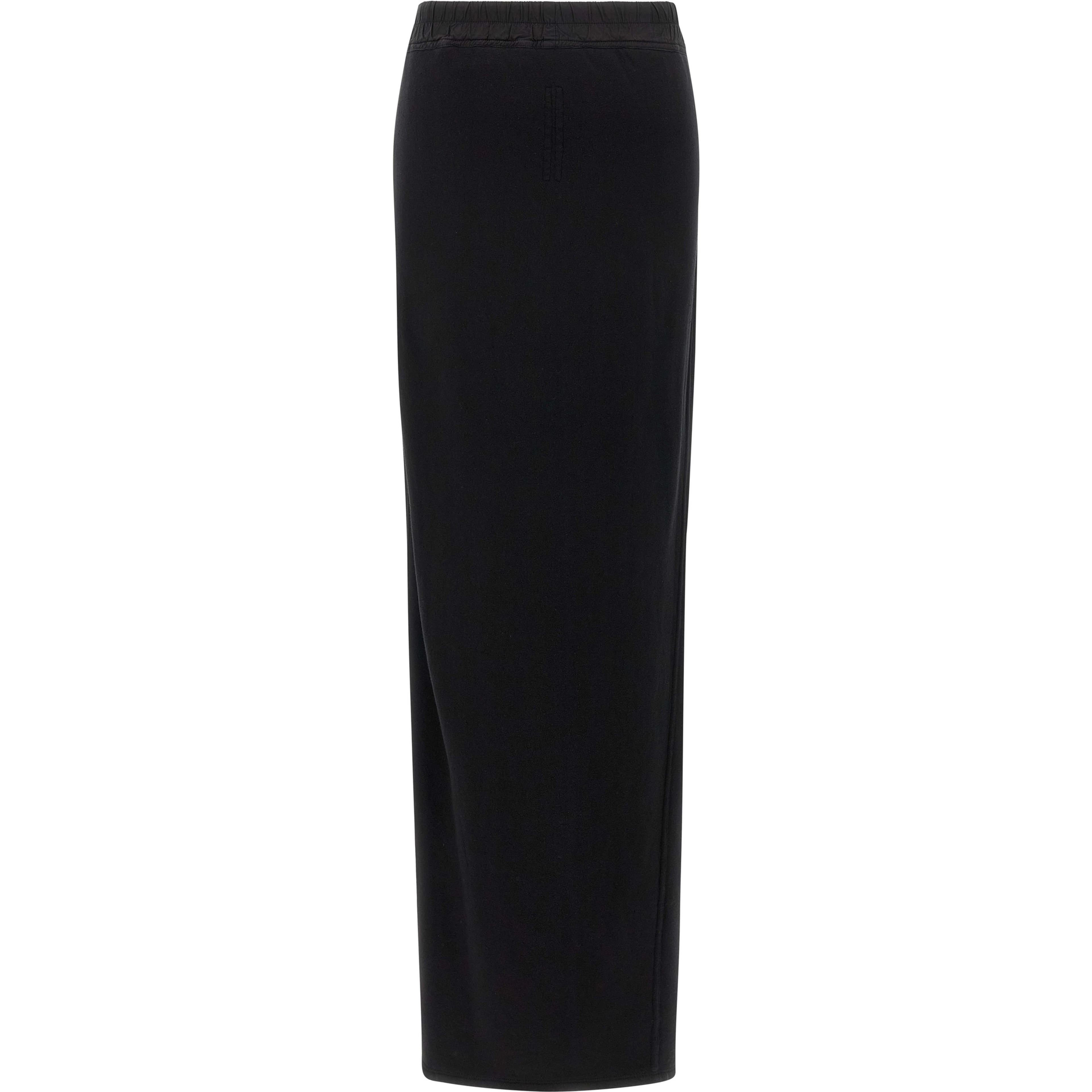 Black Cotton Mini Skirt