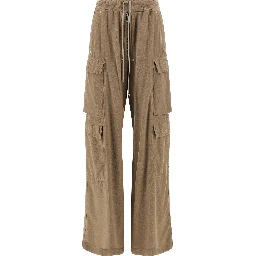Beige Cotton Cargo Pants