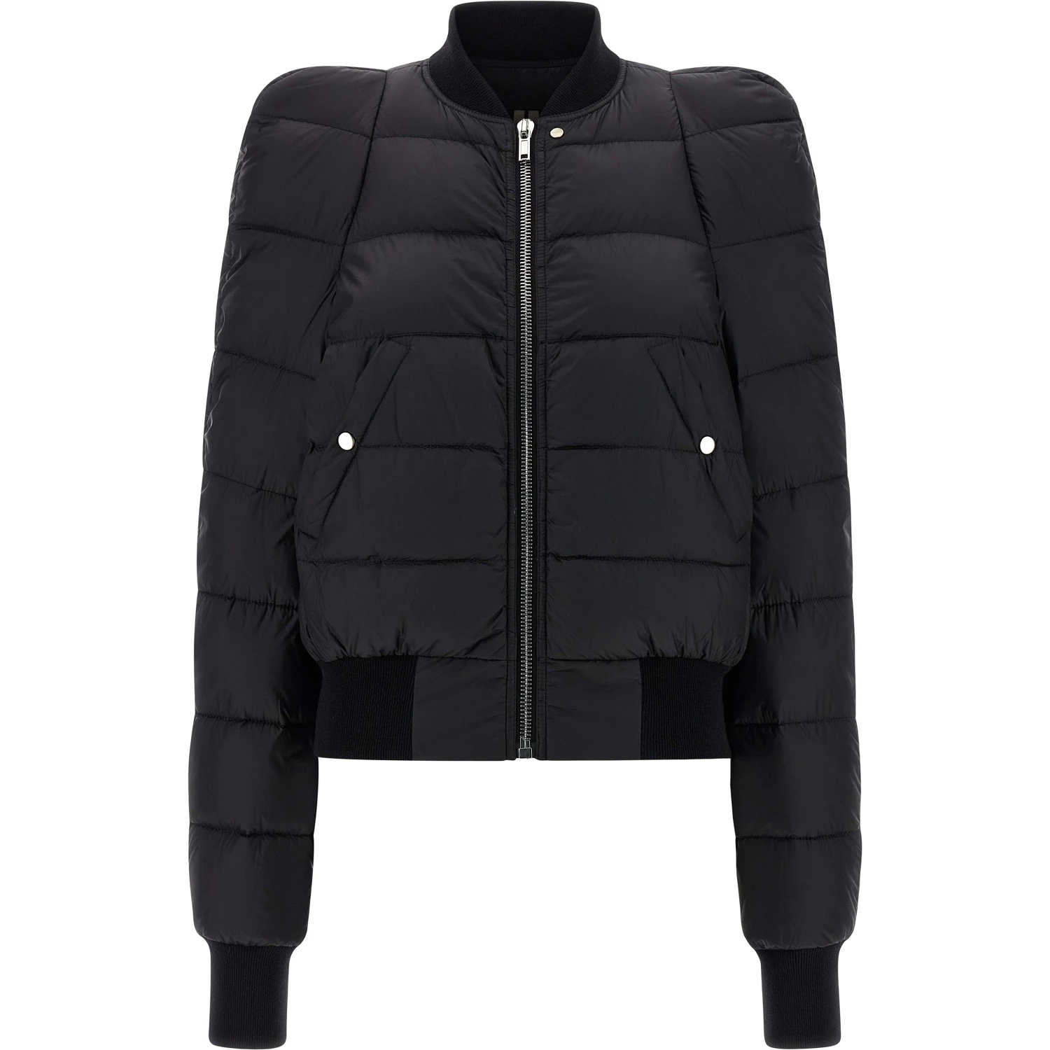 Black Nylon Bomber