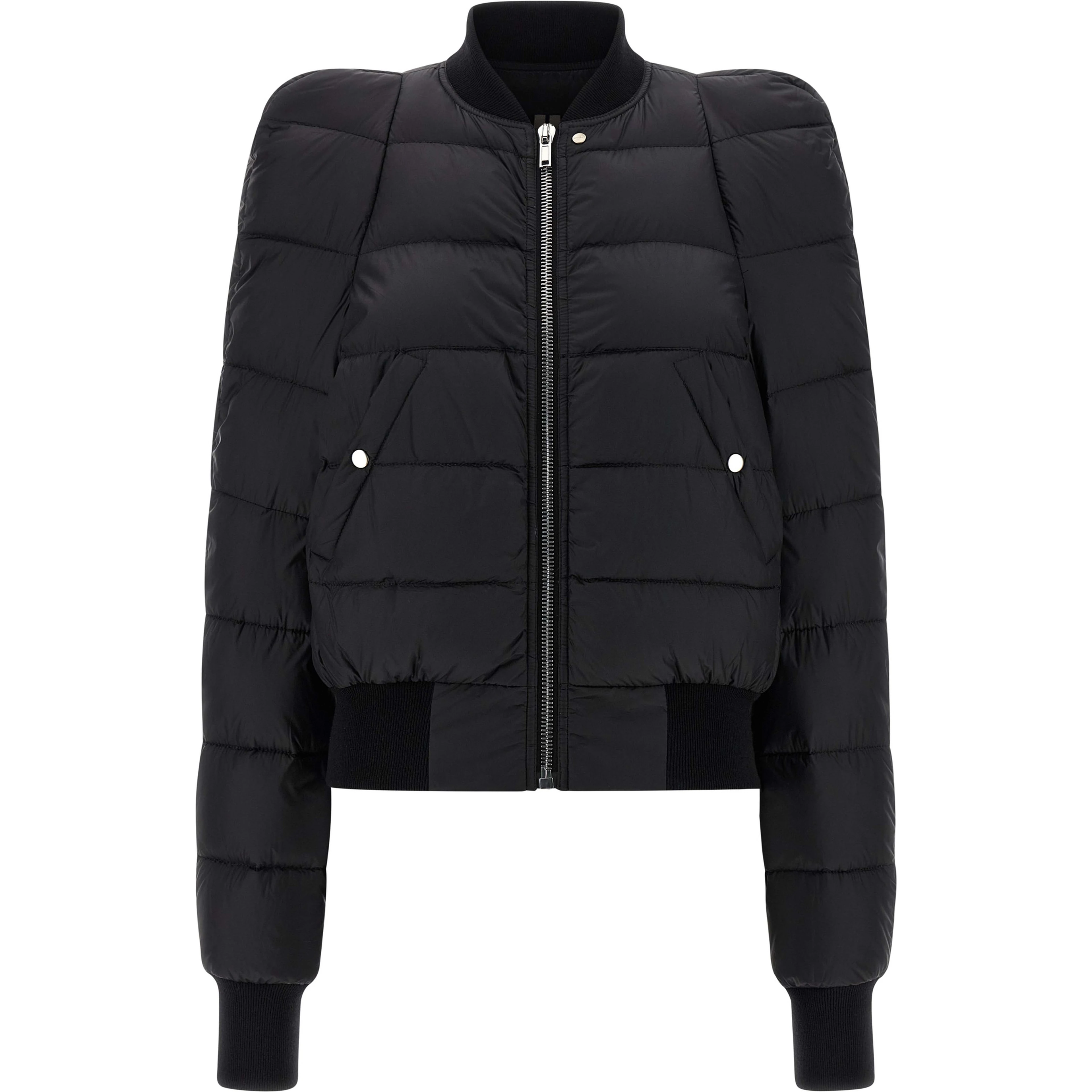 Black Nylon Bomber