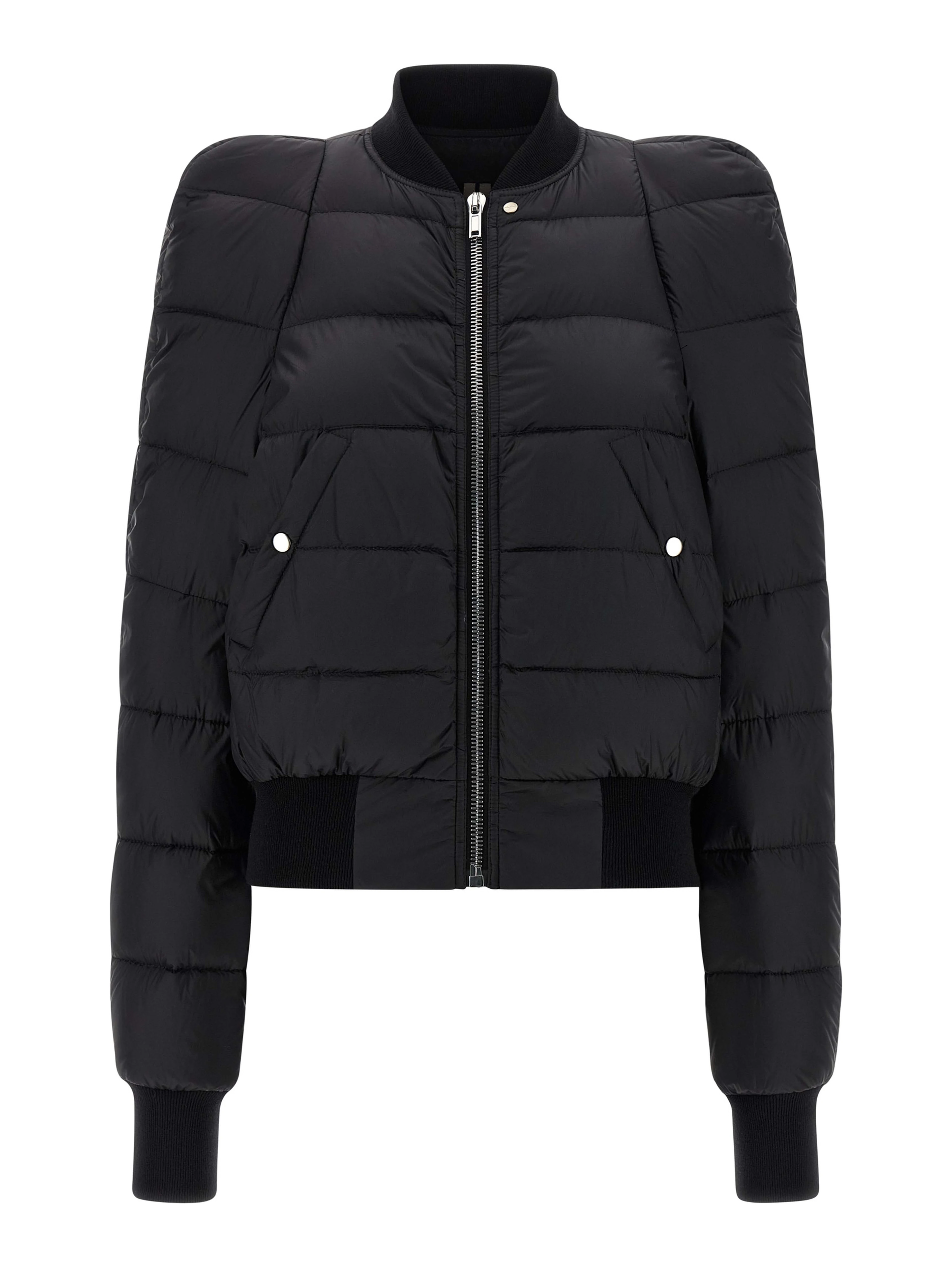 Black Nylon Bomber