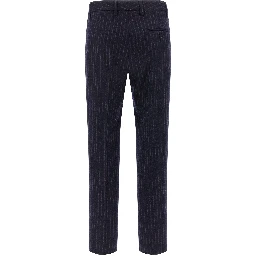 Blue Virgin Wool Dress Pants