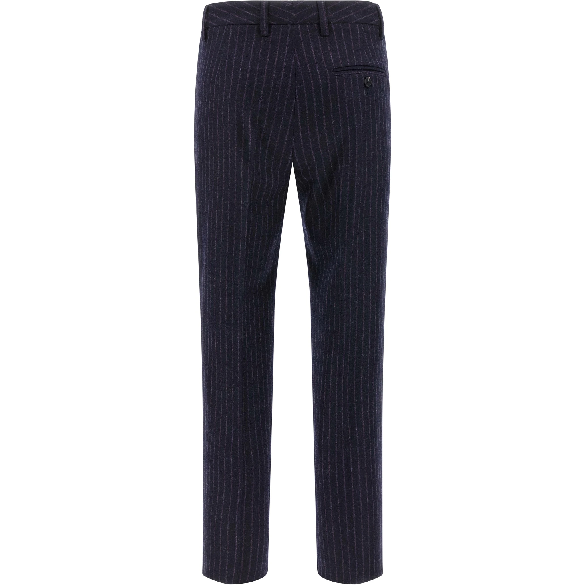 Blue Virgin Wool Dress Pants