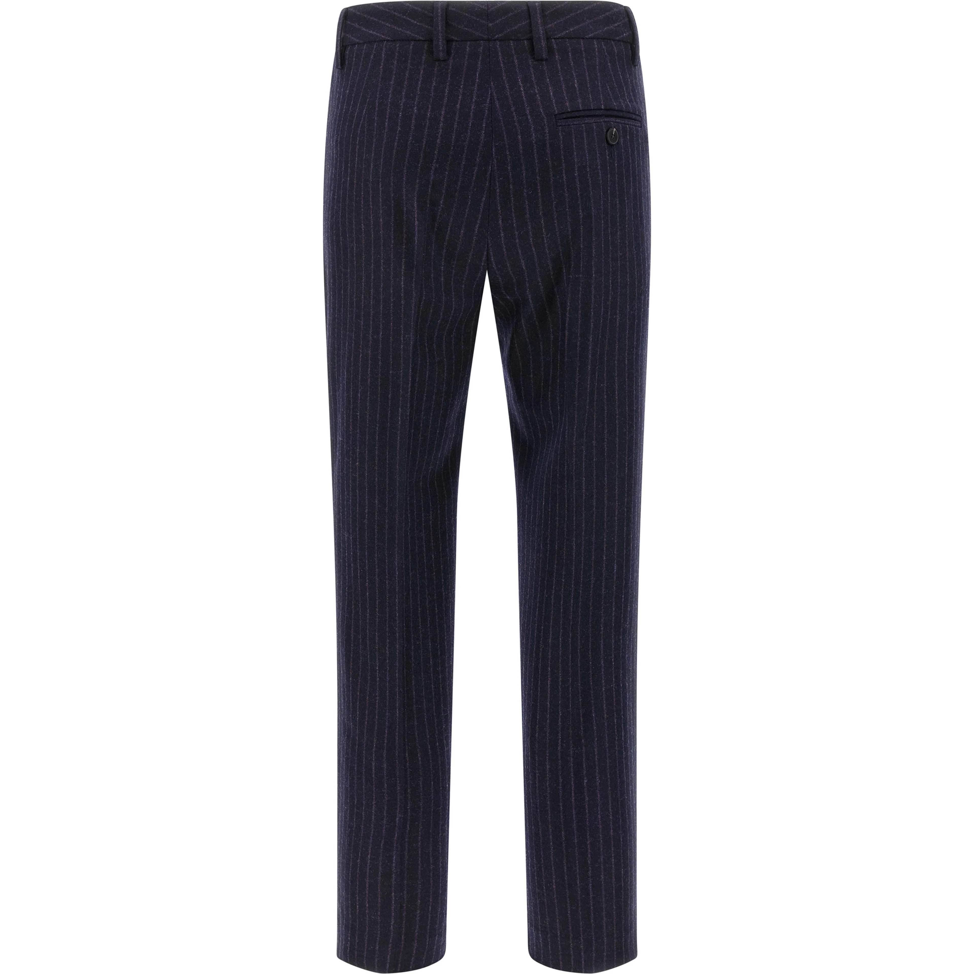 Blue Virgin Wool Dress Pants