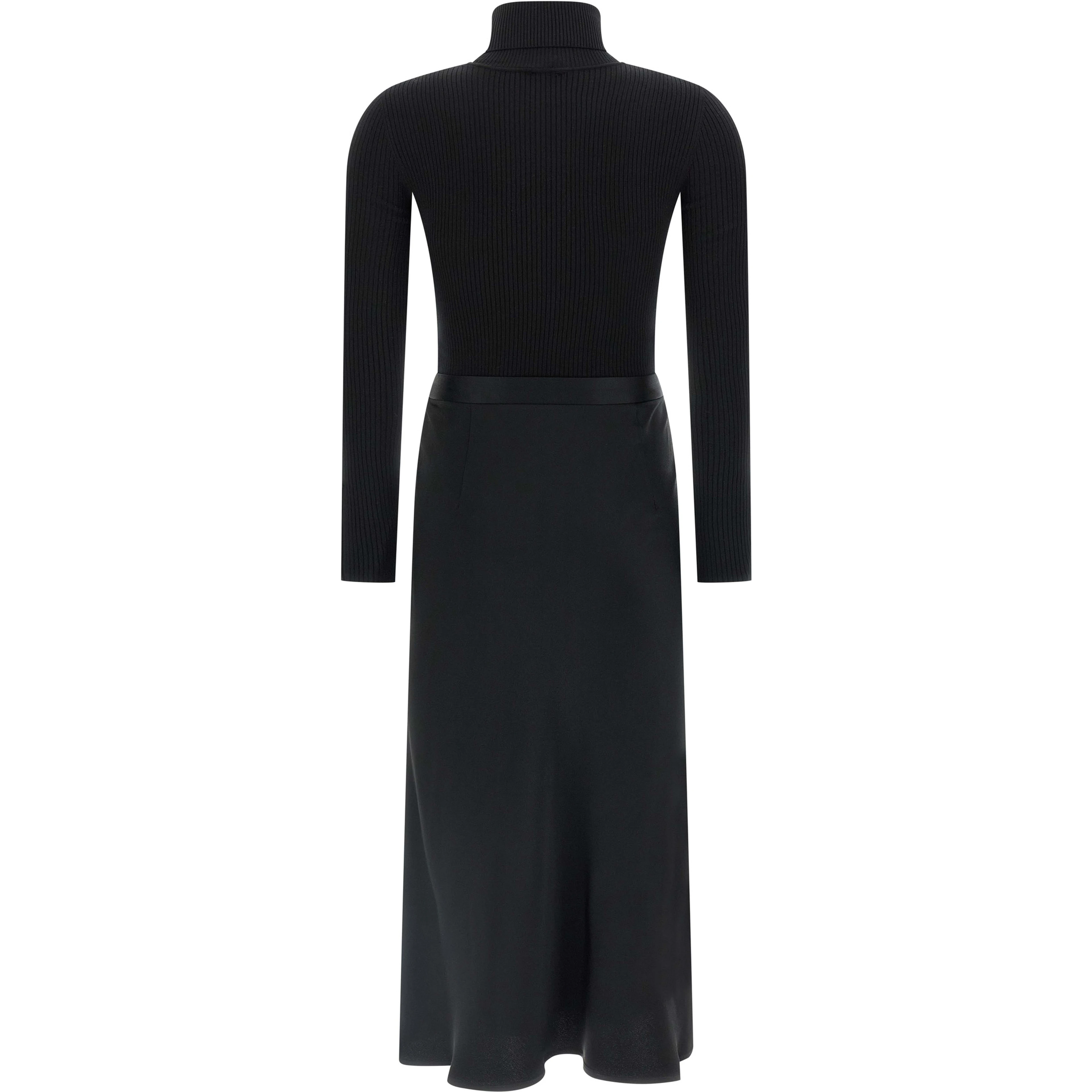 Black Lycra Midi Dress
