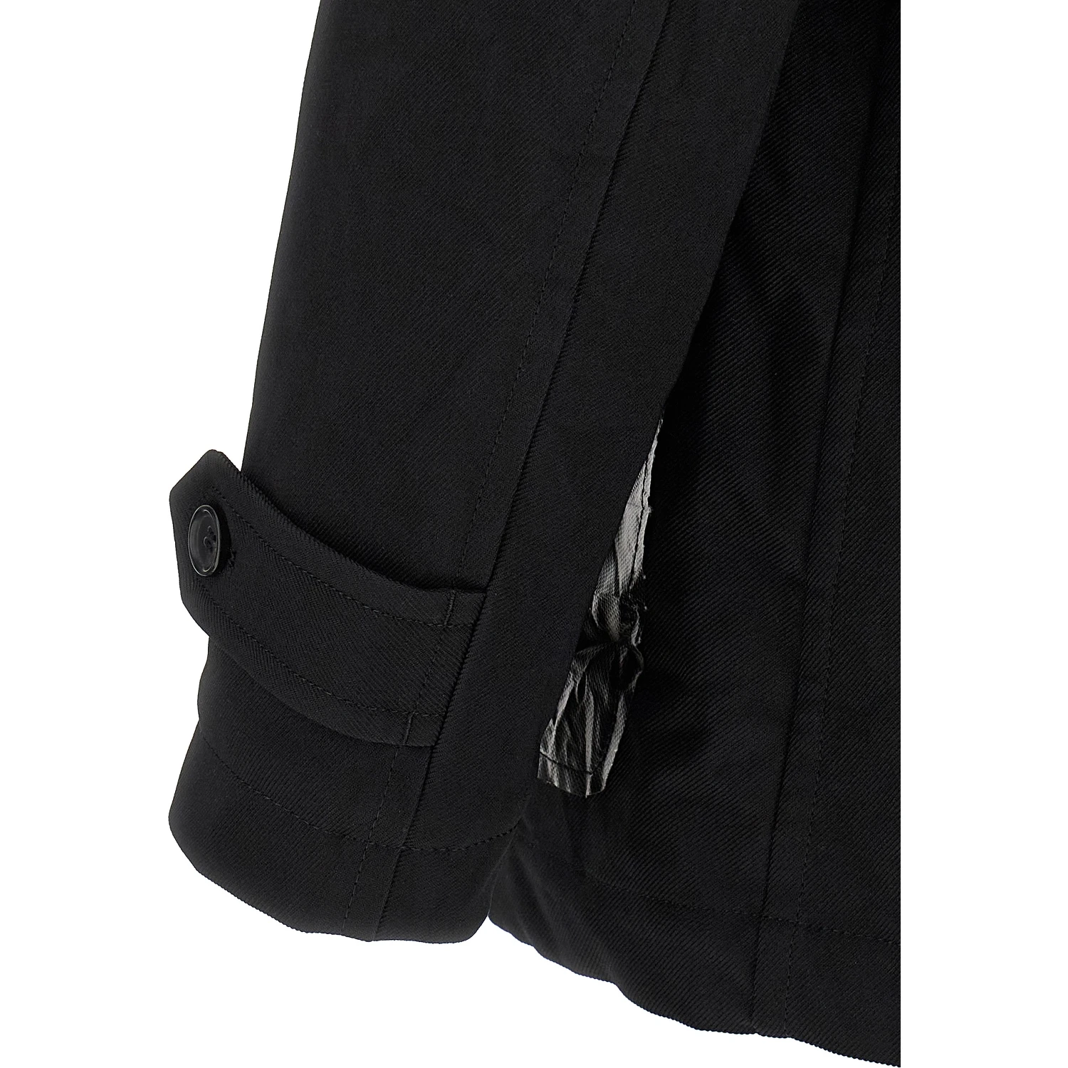 Black Polyester Coat